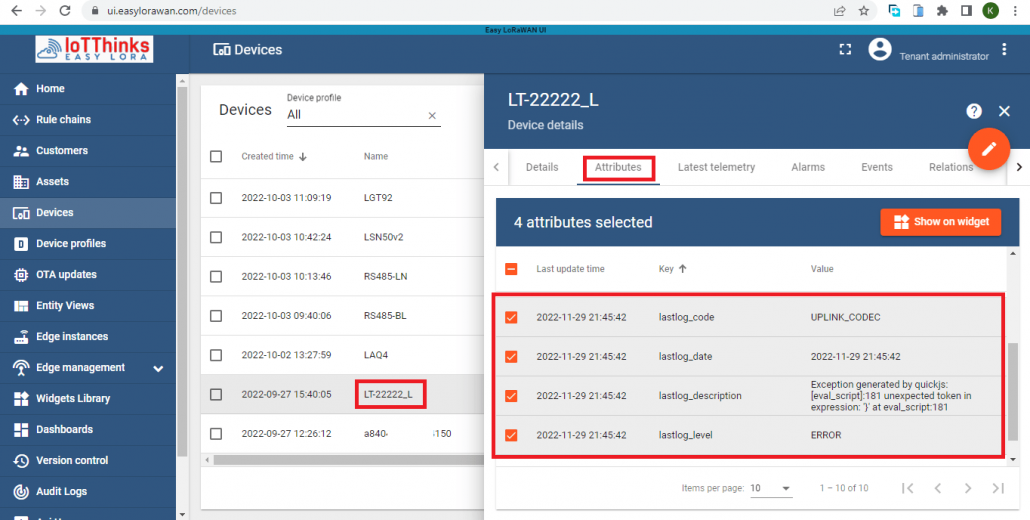 Debug common errors - IoTThinks.com