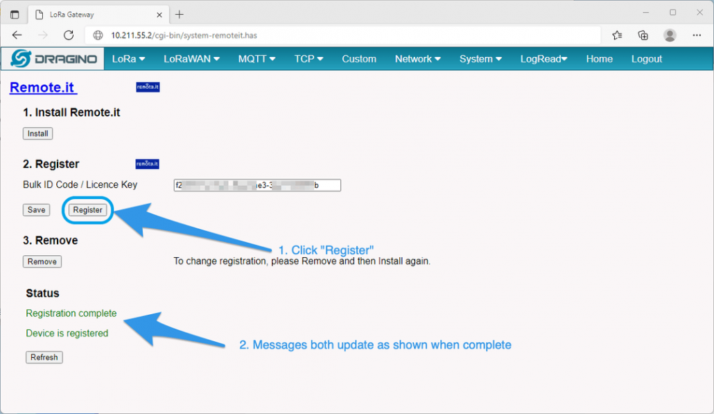 Configure Remote Control for Dragino gateways - IoTThinks.com