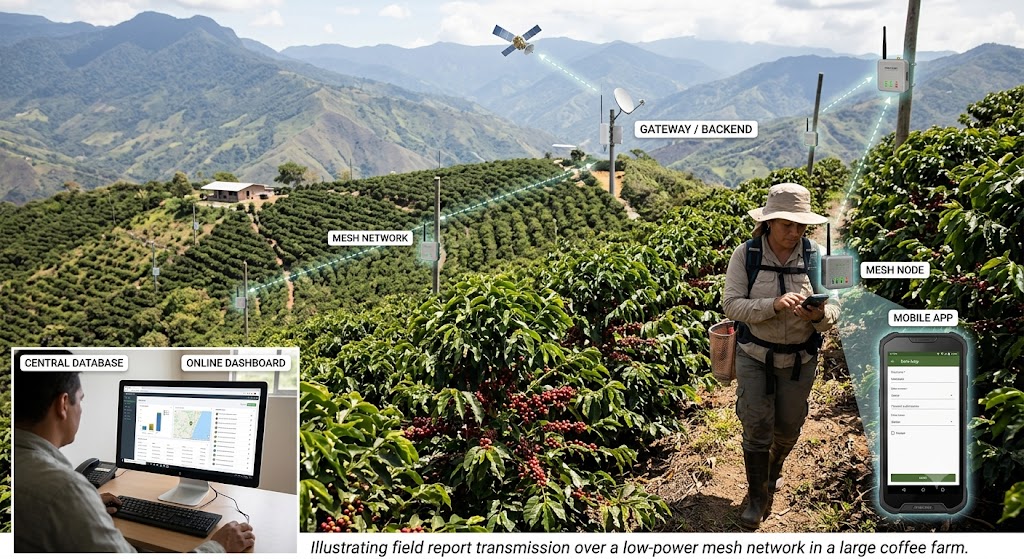 digital field reporting for remote farms