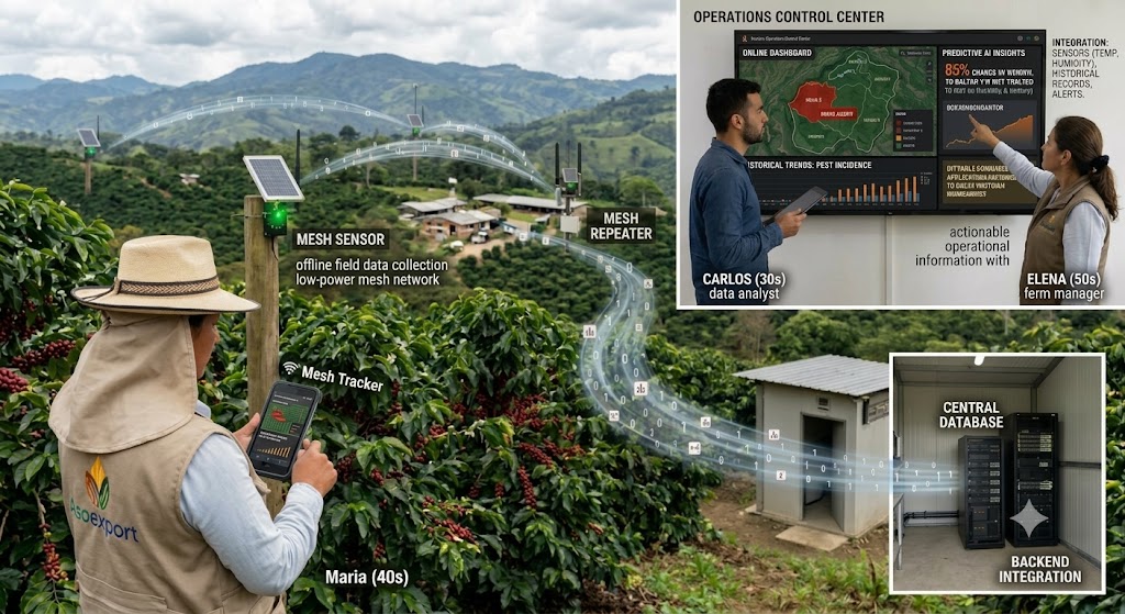 mesh deployment in remote farms